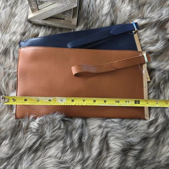 Unbranded Clutch purses set Navy Blue/Cognac - Picture 3 of 7